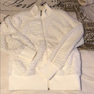 NWOT faux fur zip up
